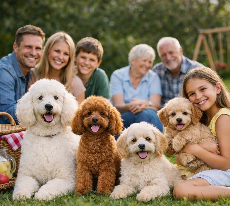 Family raised Poodles and Maltipoos with their owners in a loving home environment