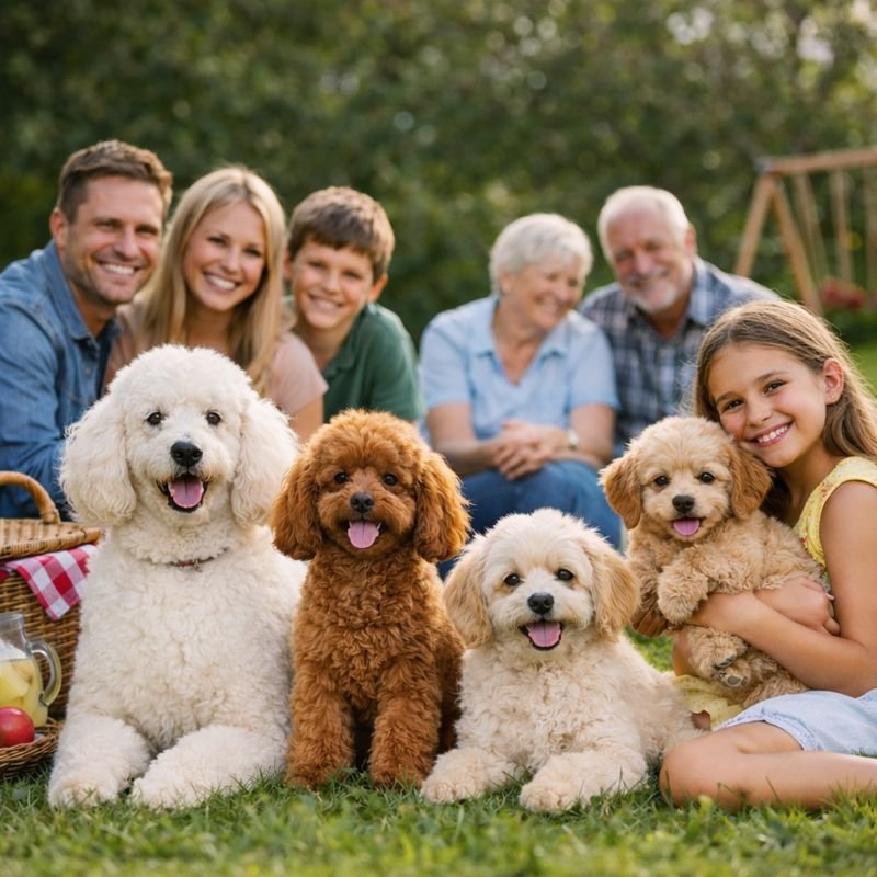Family raised Poodles and Maltipoos with their owners in a loving home environment